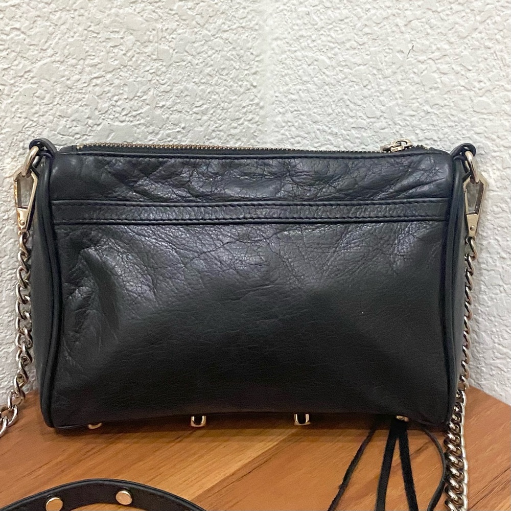 REBECCA MINKOFF Mini MAC Black Leather Crossbody Bag - Picture 9 of 16